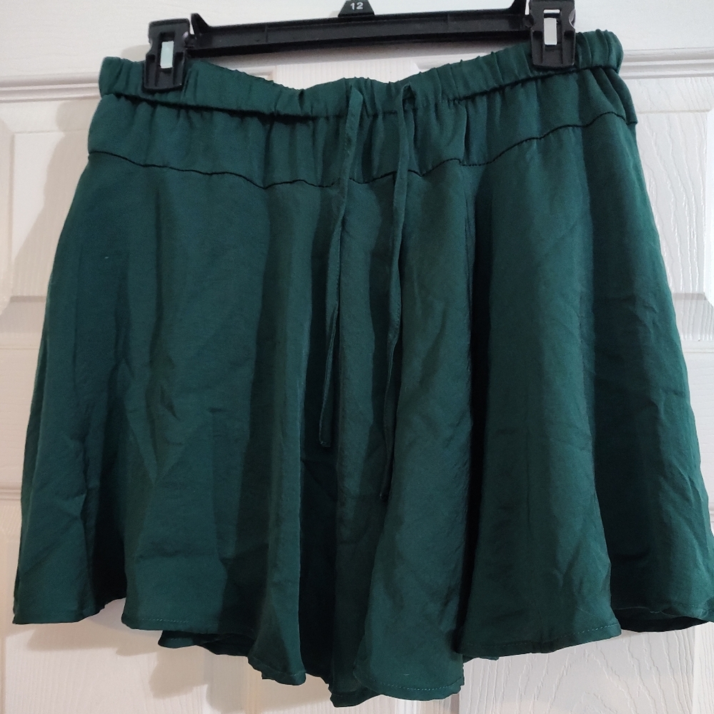 She + Sky Emerald Green Women's Skort,With Shorts Under,Size Large New With Tags